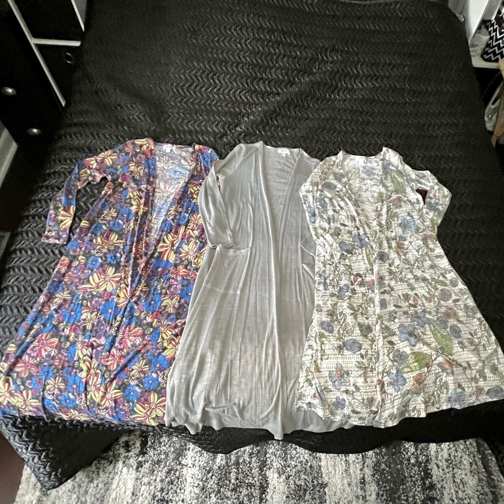 LuLaRoe Sarah Cardigan Lot, Size S, Long Sweater Bundle, Pockets, Comfortable